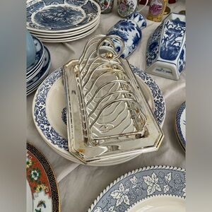 Vintage tarnished toast rack